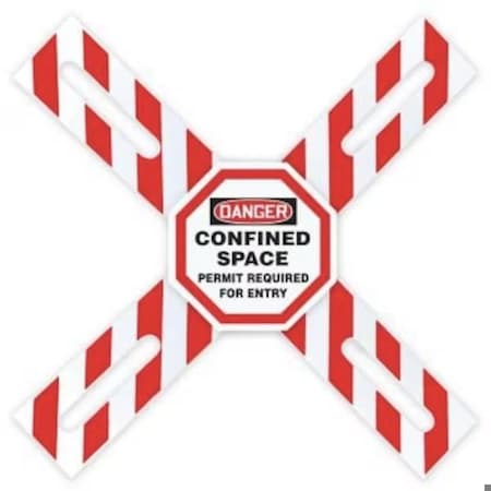 Accuform OSHA DANGER MANWAY CROSS BARRIER CXB633 CXB633
